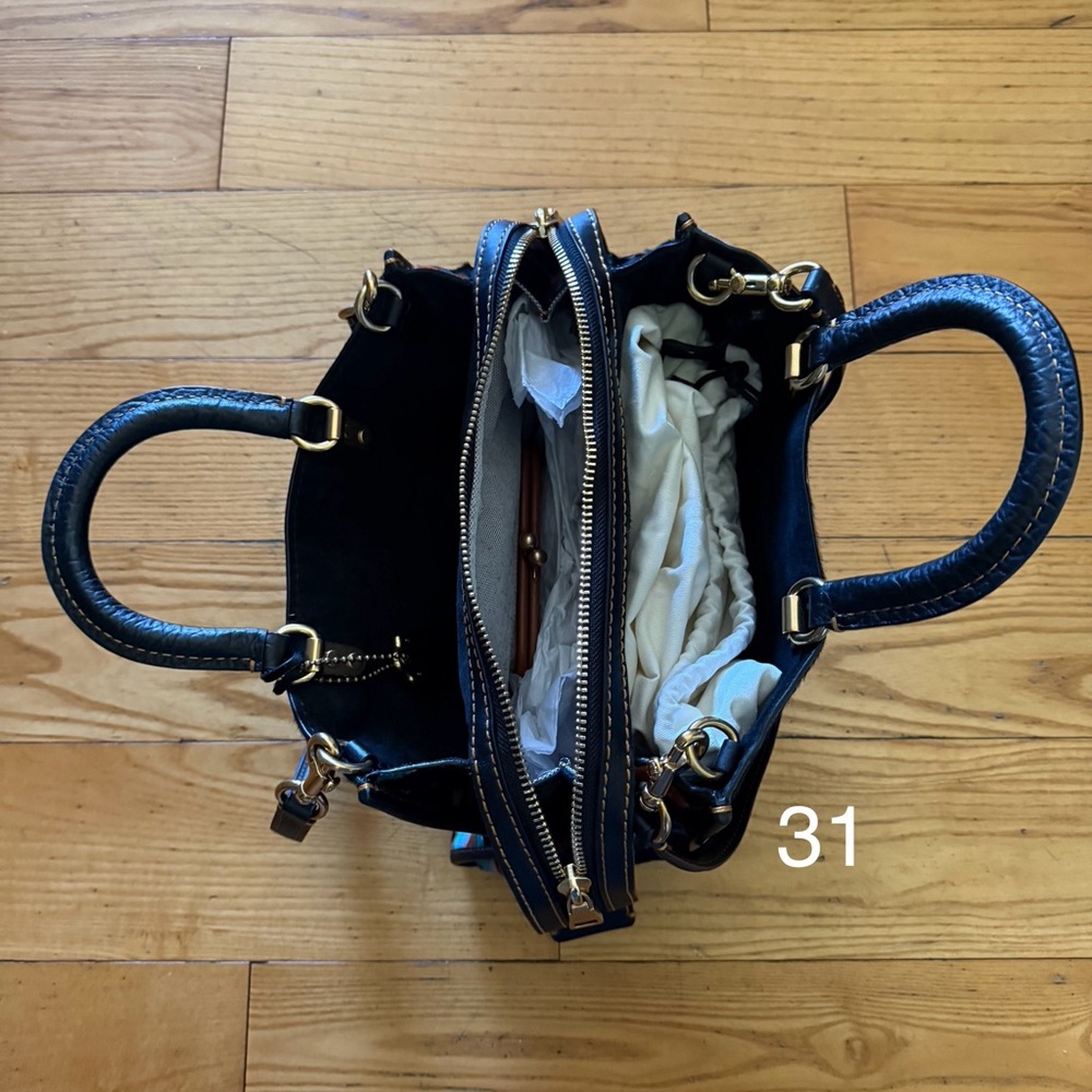 Coach Black Satchel with Multicolor Accents - Picture 2 of 3
